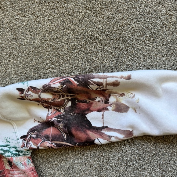 Abercrombie & Fitch White and Brown Graphic Crewneck Sweater - Picture 4 of 6